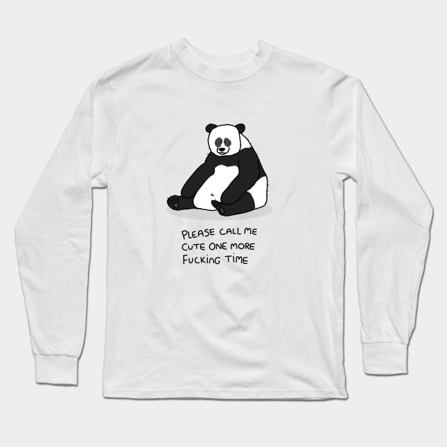 Grumpy Panda Long Sleeve T-Shirt by grumpyanimals